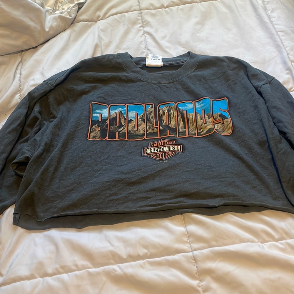 Harley Davidson long sleeve crop.